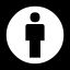 Icon: ideogram of a person, in a circle